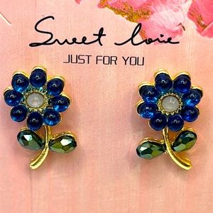 Flower Decor Drop Earrings